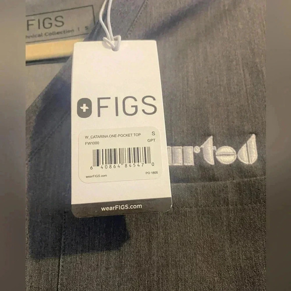NWT Figs Graphite Catarina scrubs top Sz S - Picture 5 of 7